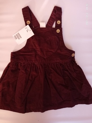 Zdjęcie oferty: Sukienka sztruksowa niemowlęca H&M 68cm nowa