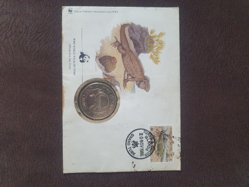 Zdjęcie oferty: Koperta numizmatyczna wwf jaszczurka