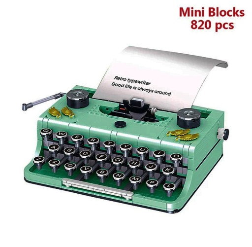 Zdjęcie oferty: klocki plastikowe, typograf maszyna do pisania 