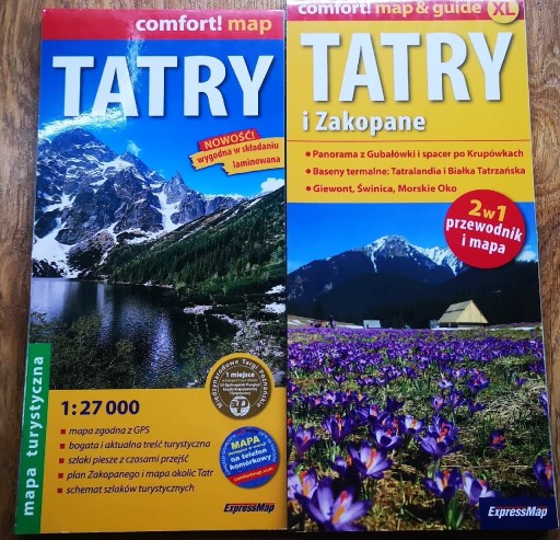 Zdjęcie oferty: Tatry mapa turystyczna oraz mapa i przewodnik 2w1