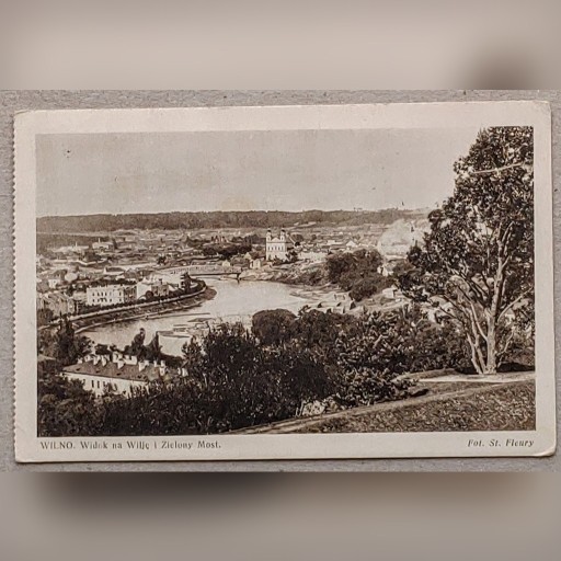 Zdjęcie oferty: Wilno - Widok na Wilję i Zielony Most - 1934
