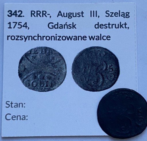 Zdjęcie oferty: Gdańsk. Szeląg 1754. Bardzo rzadkie RRR !