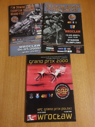 Zdjęcie oferty: Programy zawodów Grand Prix Wrocław 2000-2007