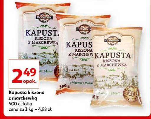 Zdjęcie oferty: Kapusta kiszona z marchewką - Dominik - 500 g