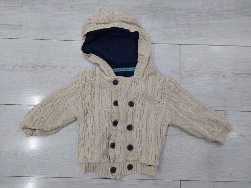 Zdjęcie oferty: SWETER Z KAPTUREM MARKS&SPENCER 68 6-9M BEŻOWY BLU