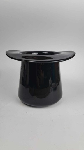 Zdjęcie oferty: Szklany czarny cylinder Vintage szkło kolorowe