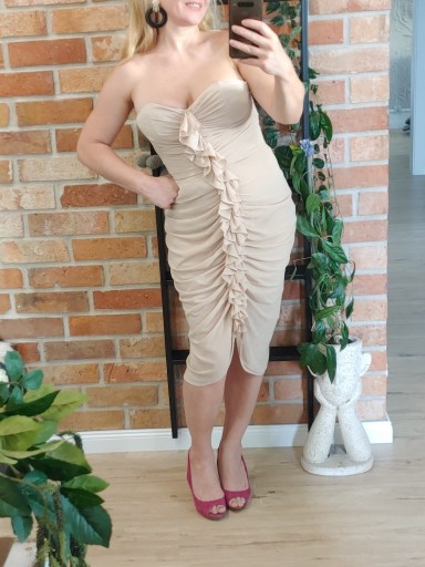 Zdjęcie oferty: H&M sukienka elegancka wieczorowa falbana r 42