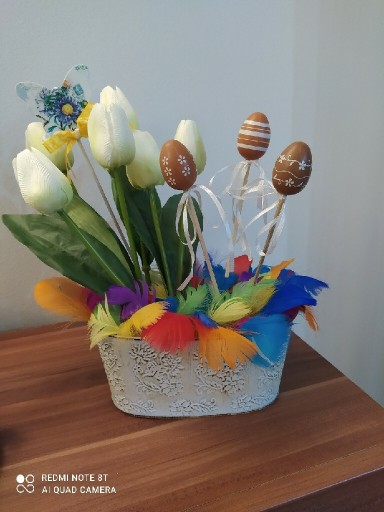 Zdjęcie oferty: Flower box, wiosenny stroik, Wielkanoc