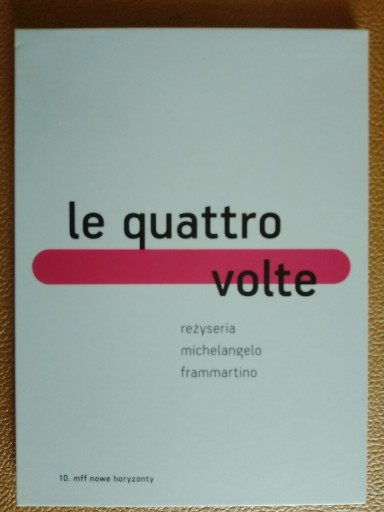 Zdjęcie oferty: Michelangelo Frammartino - Le quattro volte DVD