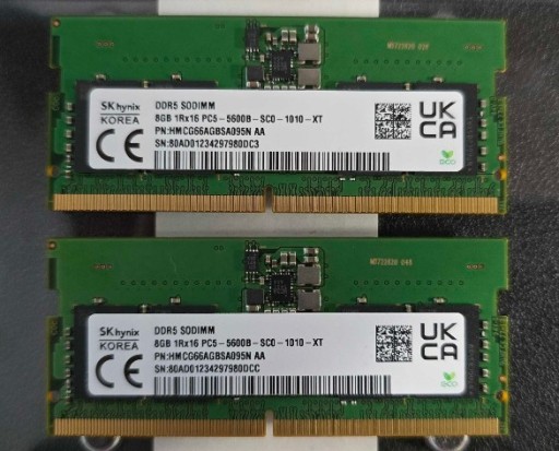 Zdjęcie oferty: PAMIĘĆ RAM SK HYNIX 16B (2x8 GB) DDR5 5600 SODIMM