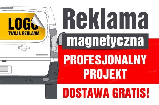 Zdjęcie oferty: Reklama magnetyczna, reklama na samochód, folia na auta