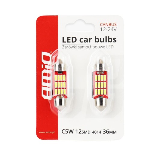 Zdjęcie oferty: Żarówki LED CANBUS 12SMD C5W C10W C3W 36mm 12V 24V