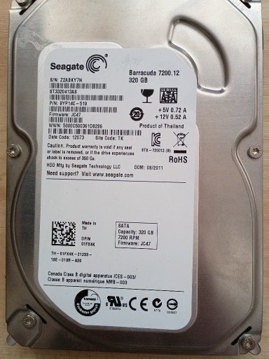Zdjęcie oferty: Dysk HDD Seagate ST3320413AS 320 GB
