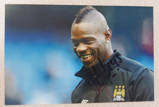 Zdjęcie oferty: Mario Balotelli oryginalny autograf 