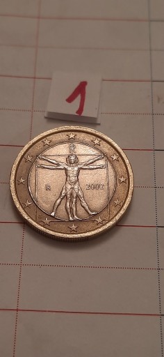 Zdjęcie oferty: 1 Euro 2002 rok Włochy ( Leonardo Da Vinci) Rare