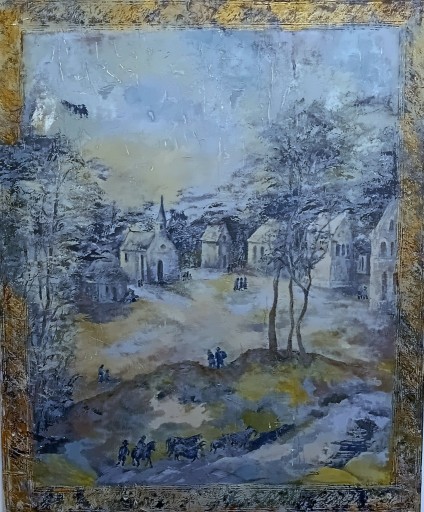 Zdjęcie oferty: Dawna malatura,stara ściana - 100×120 cm