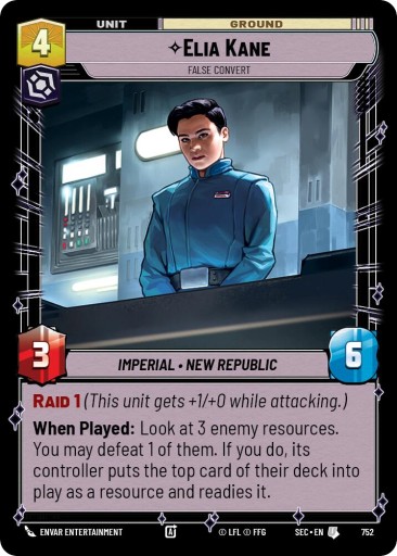 Zdjęcie oferty: Star Wars: Unlimited - SoP - Elia Kane (U)