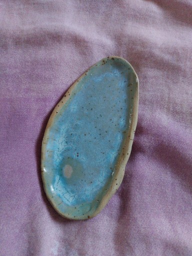 Zdjęcie oferty: Mały talerzyk ceramiczny ręcznie robiony niebieski