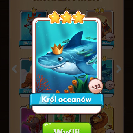 Zdjęcie oferty: Król Oceanów Stwory Coin Master Karta