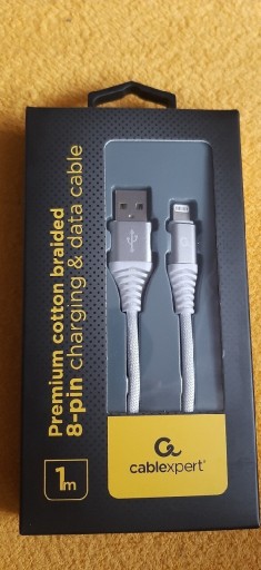 Zdjęcie oferty: KABEL ŁADOWARKI USB 8-PIN APPLE IPHONE IPAD 1M