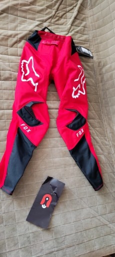 Zdjęcie oferty: Spodnie motocyklowe Fox Junior czerwone 