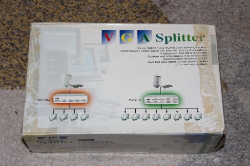 Zdjęcie oferty: Spliter 4xVGA do 65 metrów, NOWY, BOX, MVS104