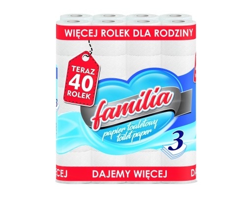 Zdjęcie oferty: Papier toaletowy 40R FAMILIA 3W - 40 Rolek
