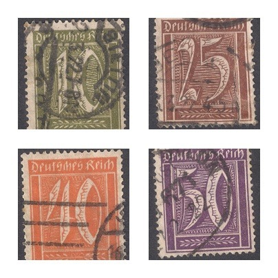Zdjęcie oferty: Deutsches Reich - cyfry - cztery znaczki – Niemcy