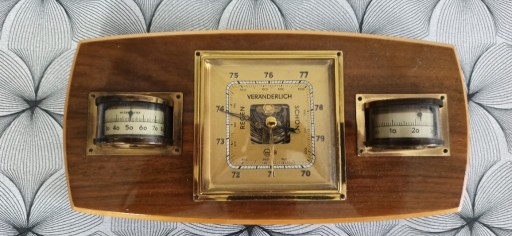 Zdjęcie oferty: Barometr higrometr termometr drewniany vintage