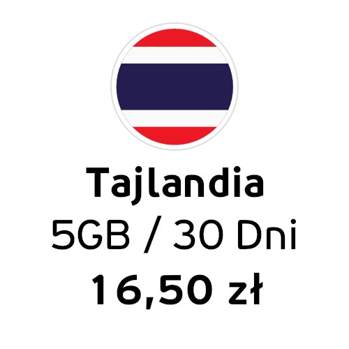 Zdjęcie oferty: eSIM do Tajlandii | 5 GB Internetu | 16,50 zł | Dostawa od ręki