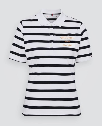 Zdjęcie oferty: TOMMY HILFIGER koszulka polo paski i haft, roz. L