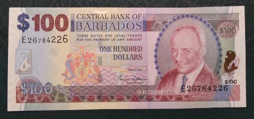 Zdjęcie oferty: Barbados 100 dolars 2007 UNC 