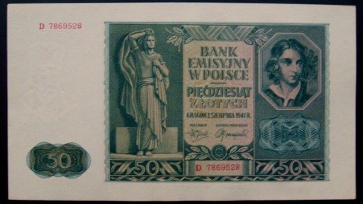 Zdjęcie oferty: 2szt: 50zł 1940r.obieg ,50zł 1941r.- UNC. 