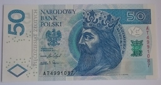 Zdjęcie oferty: Banknot 50 zł  -AT -2017