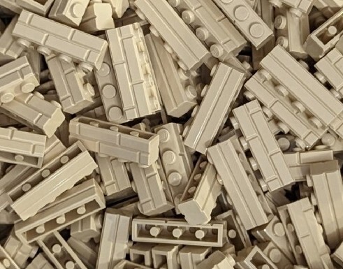 Zdjęcie oferty: LEGO 15533 cegła tanowa 1x4 50 sztuk cegiełka