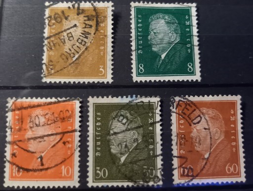 Zdjęcie oferty: Znaczki pocztowe z serii Cesarstwa Niem.1928r