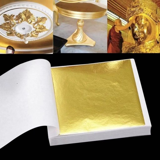 Zdjęcie oferty: Folia do złoceń płatki 8x8 cm 50 sztuk