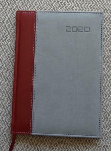 Zdjęcie oferty: Kalendarz książkowy 2020,  17 cm x 24 cm, szary 