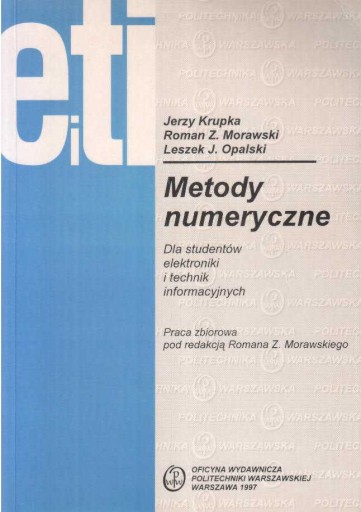 Zdjęcie oferty: Metody Numeryczne, WPW, Skrypt !!!