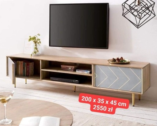 Zdjęcie oferty: Szafka RTV z litego drewna 200x35x45cm