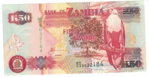 Zdjęcie oferty: Zambia - 50 Kwacha - 2009 r