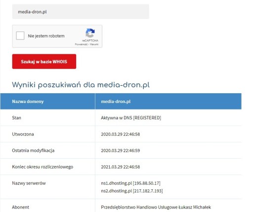 Zdjęcie oferty: Media-dron.pl domena na sprzedaż