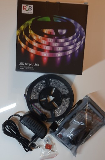 Zdjęcie oferty: Taśma LED RGB kolorowa 5m + pilot