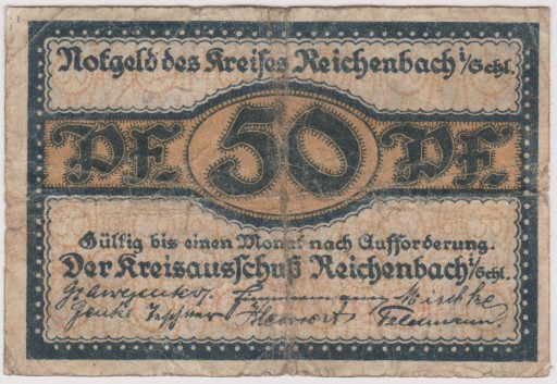Zdjęcie oferty: Reichenbach (Dzierżoniów), 50 Pf, b.d. (II 019703)
