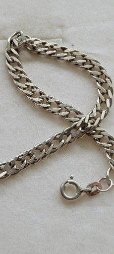 Zdjęcie oferty: Stara srebrna bransoletka łańcuszek pancerka