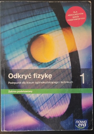 Zdjęcie oferty:  Podrecznik odkryć fizykę 1