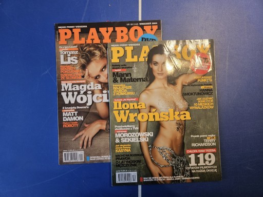 Zdjęcie oferty: Playboy z roku 2004 2 edycje z września i grudnia