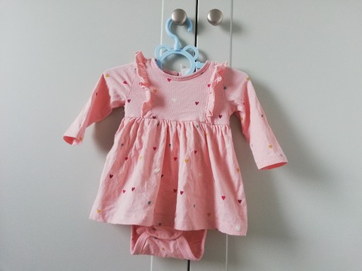 Zdjęcie oferty: Sukienka niemowlęca H&M 62 różowa w serduszka 