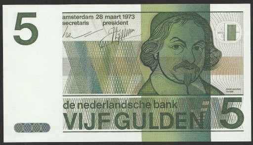 Zdjęcie oferty: HOLANDIA 5 GULDEN - JOOST VONDEL - KOPIA