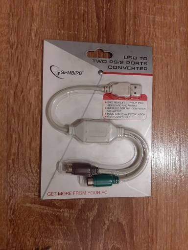 Zdjęcie oferty: GEMBIRD UAPS12 Gembird adapter 2 porty PS2 mysz i klawiatura na port usb